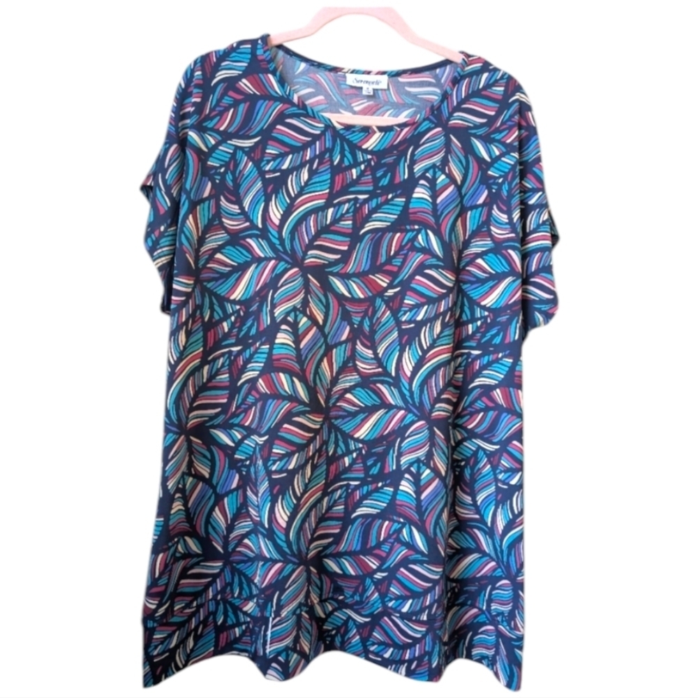 Serengeti Stained Glass Tunic Top Size 1x